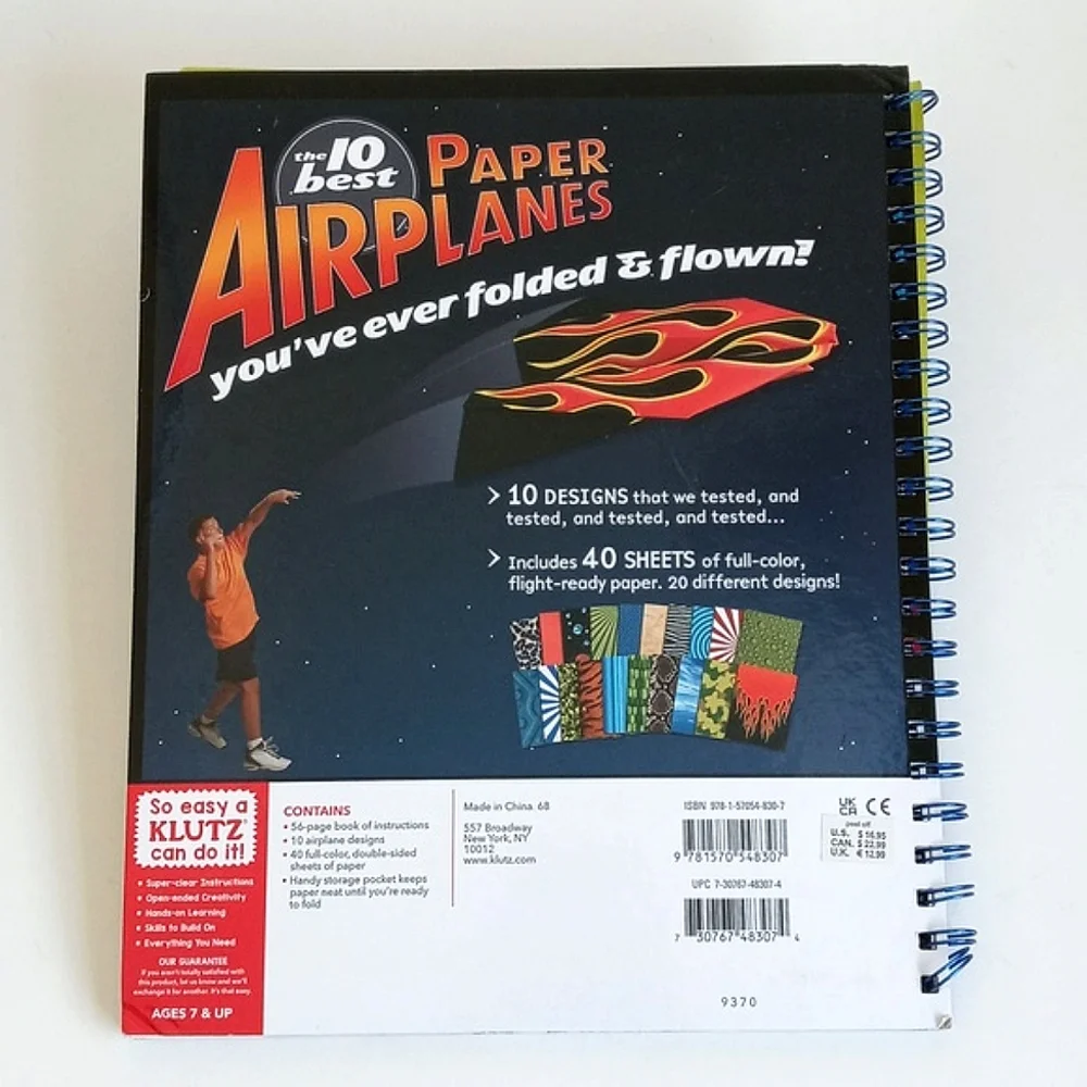 Klutz Paper Airplanes Activity Book For Children & Family Fun Easy Instructions